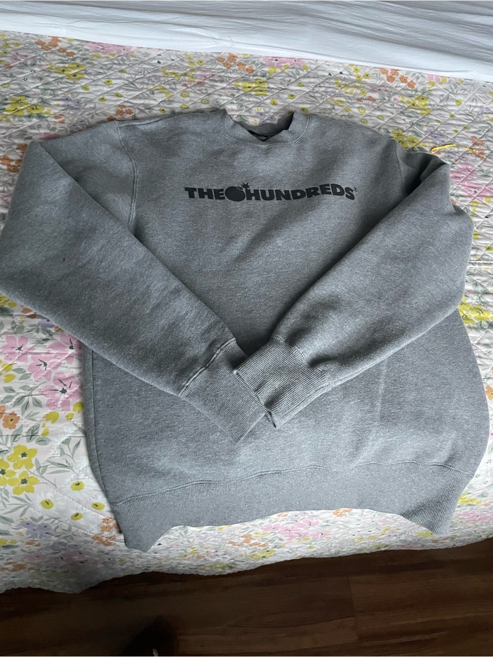 The Hundreds Gray Crewneck Sweatshirt with Bold Logo